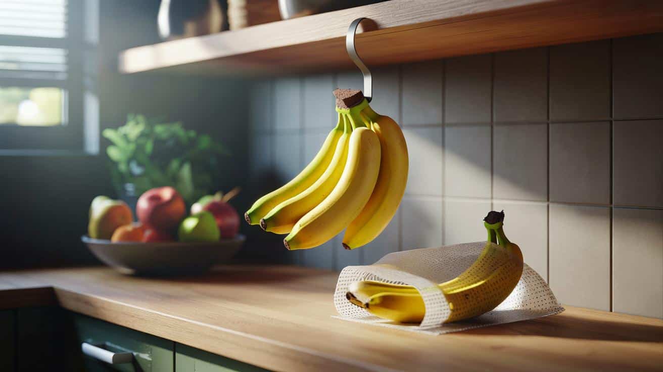 Bananen bleiben 26 Tage lang frisch und gelb, wenn Sie sie so in der Küche lagern