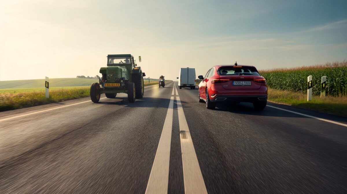 Doppelt gestrichelte Mittellinie: Viele Autofahrer kennen diese Regel nicht