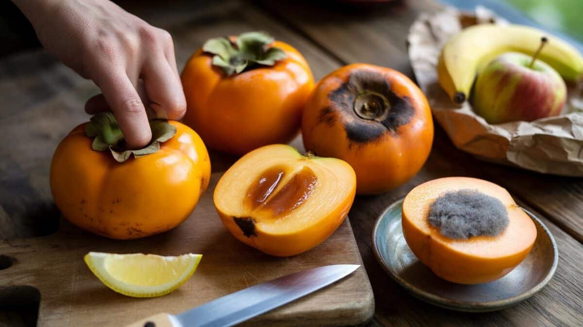 Dunkle Flecken in der Kaki: In den Abfall oder noch essbar?