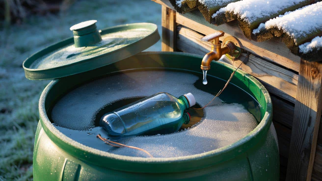Einfacher Kniff schützt die Regentonne vor Frostschäden
